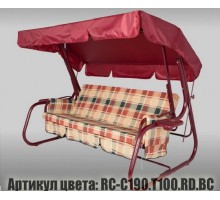 Садовые качели Калифорния +10К бордовые