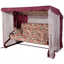 Садовые качели Корфу бордовые